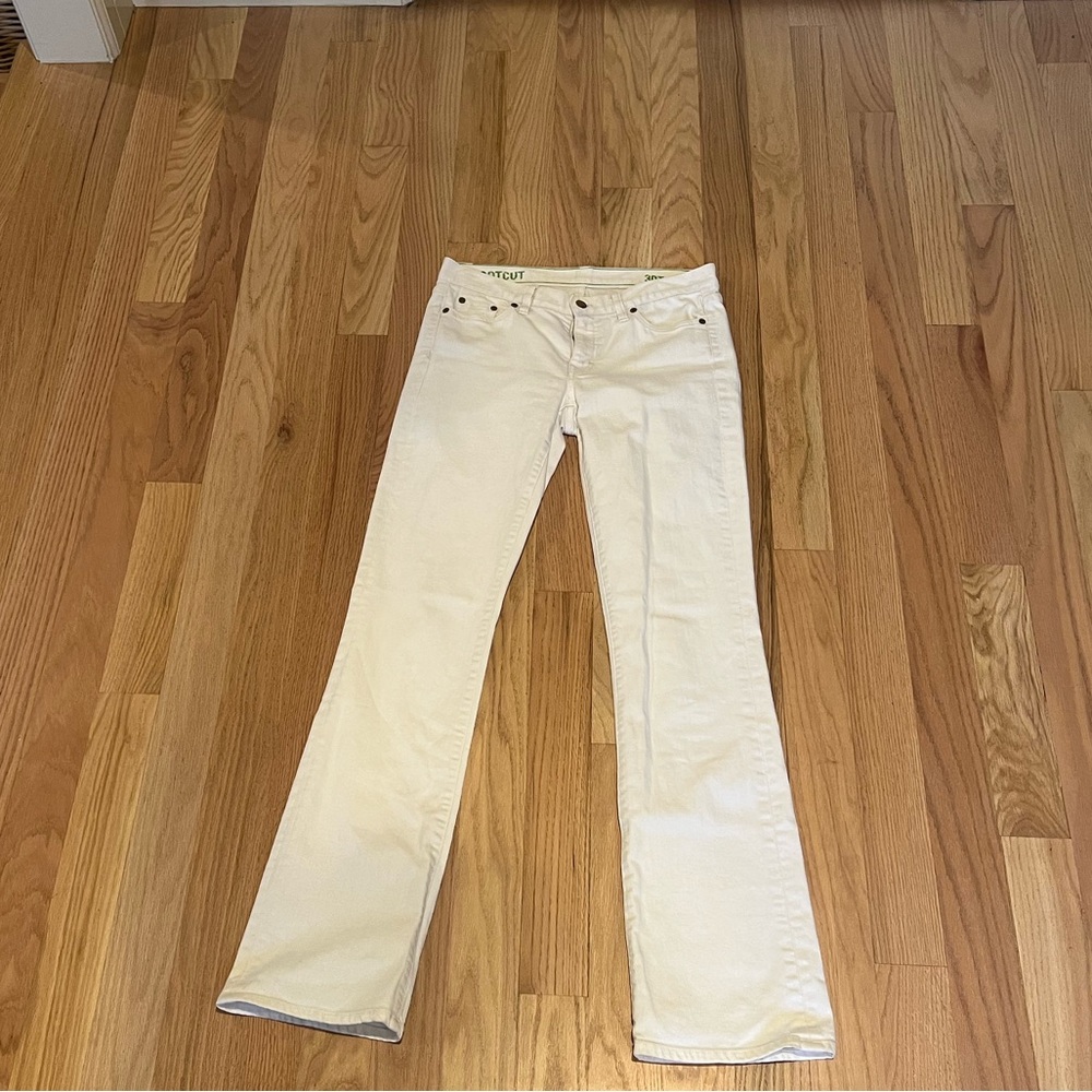 JCrew Women’s Bootcut White Jeans, size 30T
